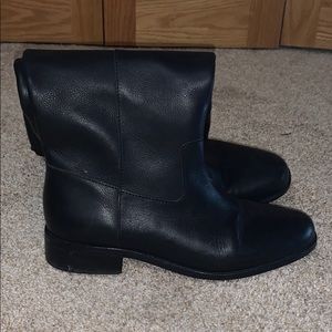 High Black Leather Boots